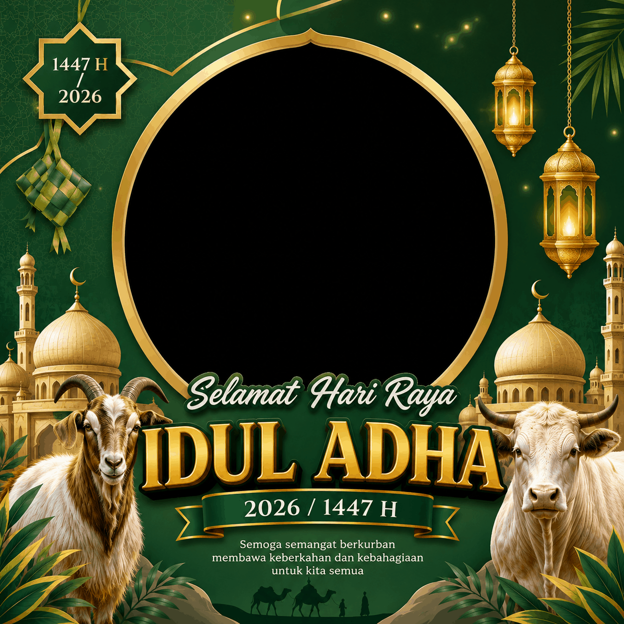 Twibbon Idul Adha 2026 desain 11 HD
