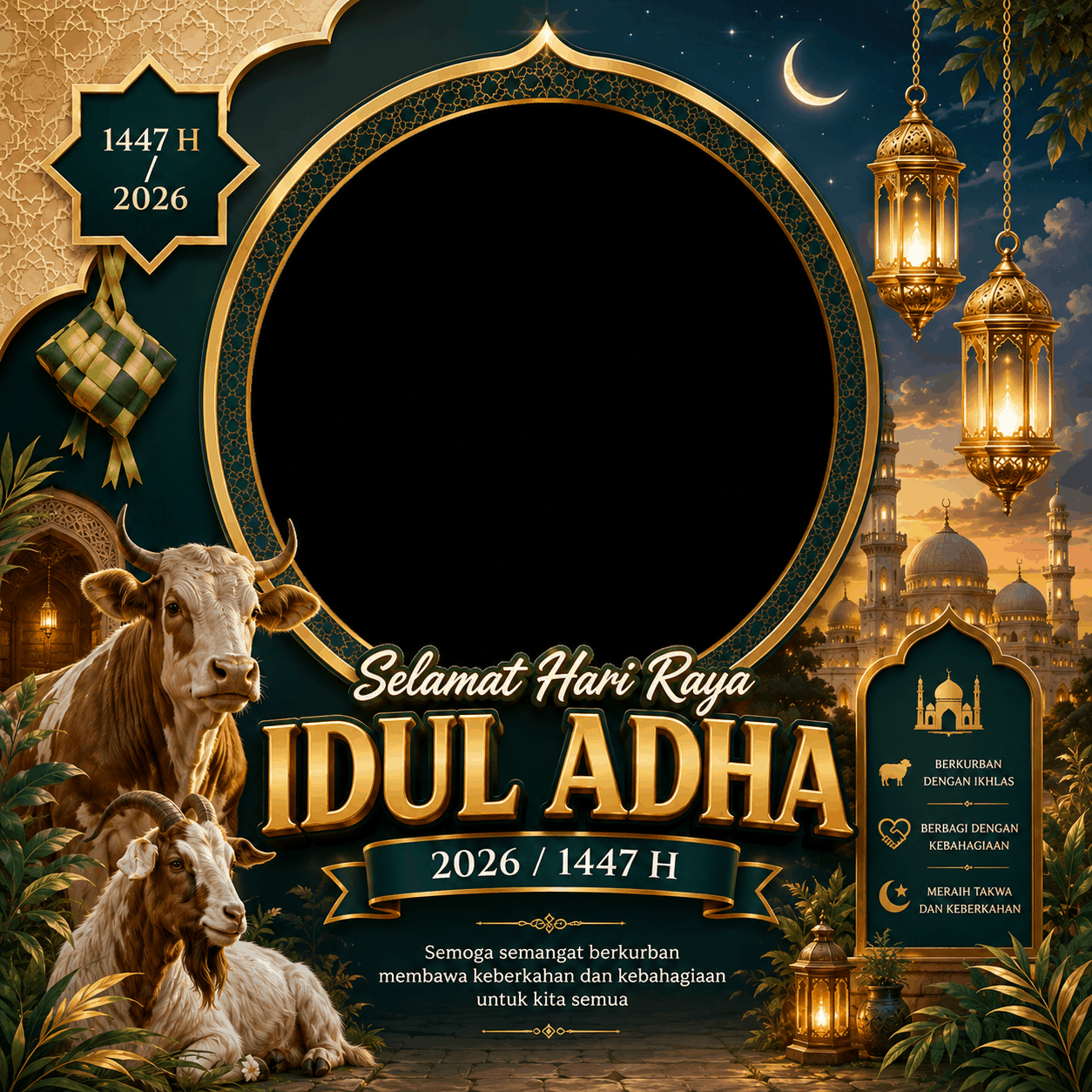 Twibbon Idul Adha 2026 desain 14 HD