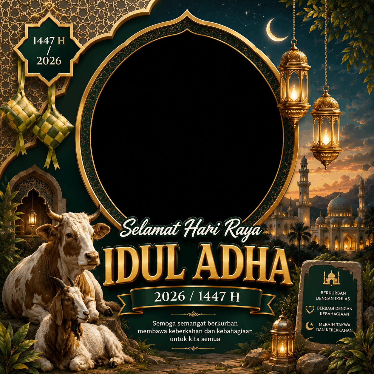 Twibbon Idul Adha 2026 desain 15 HD