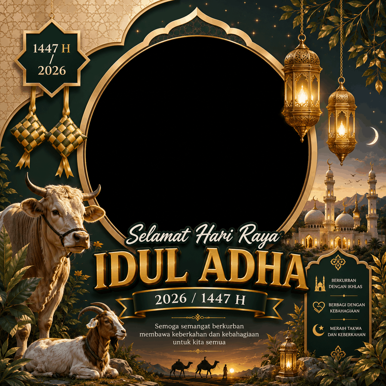 Twibbon Idul Adha 2026 desain 16 HD