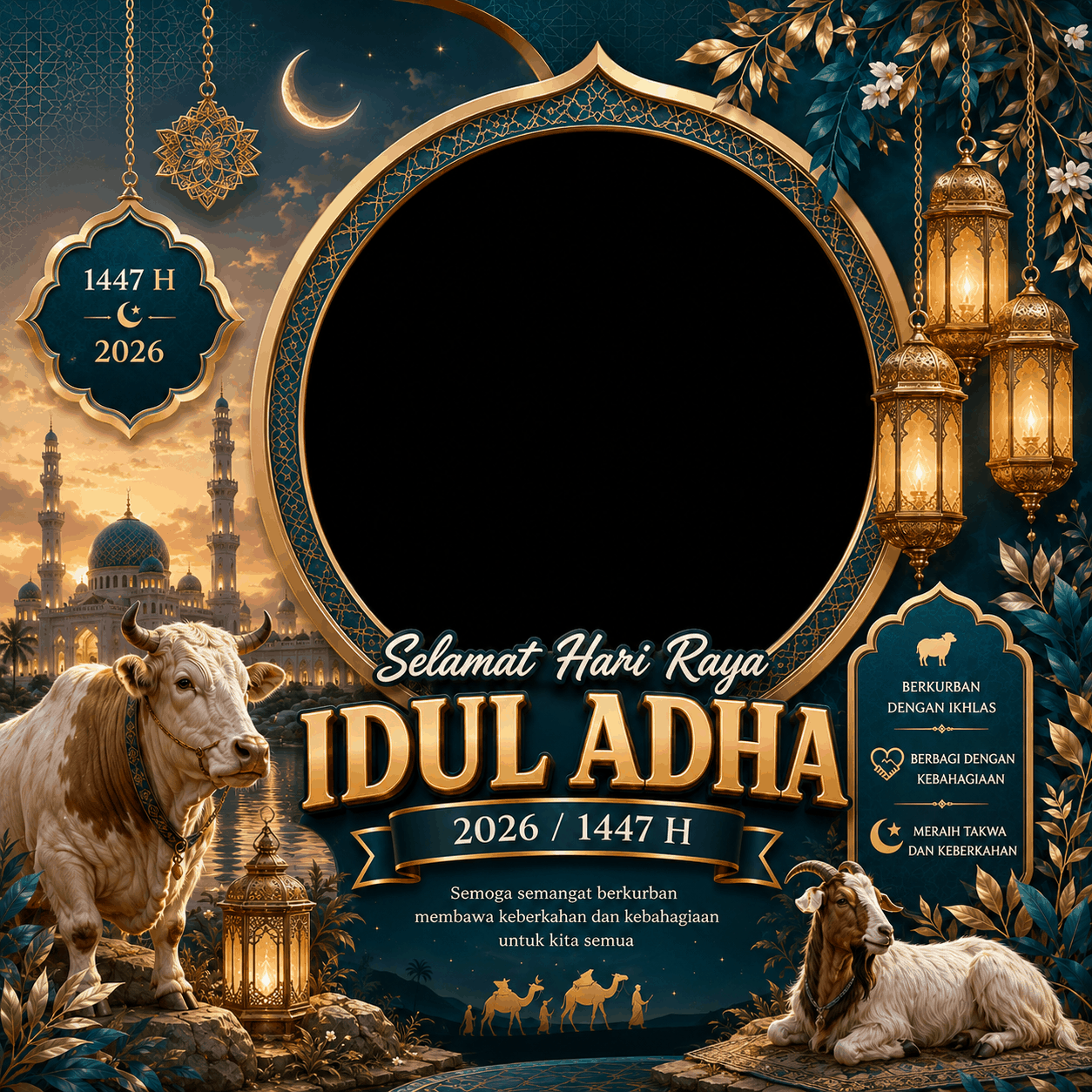 Twibbon Idul Adha 2026 desain 18 HD