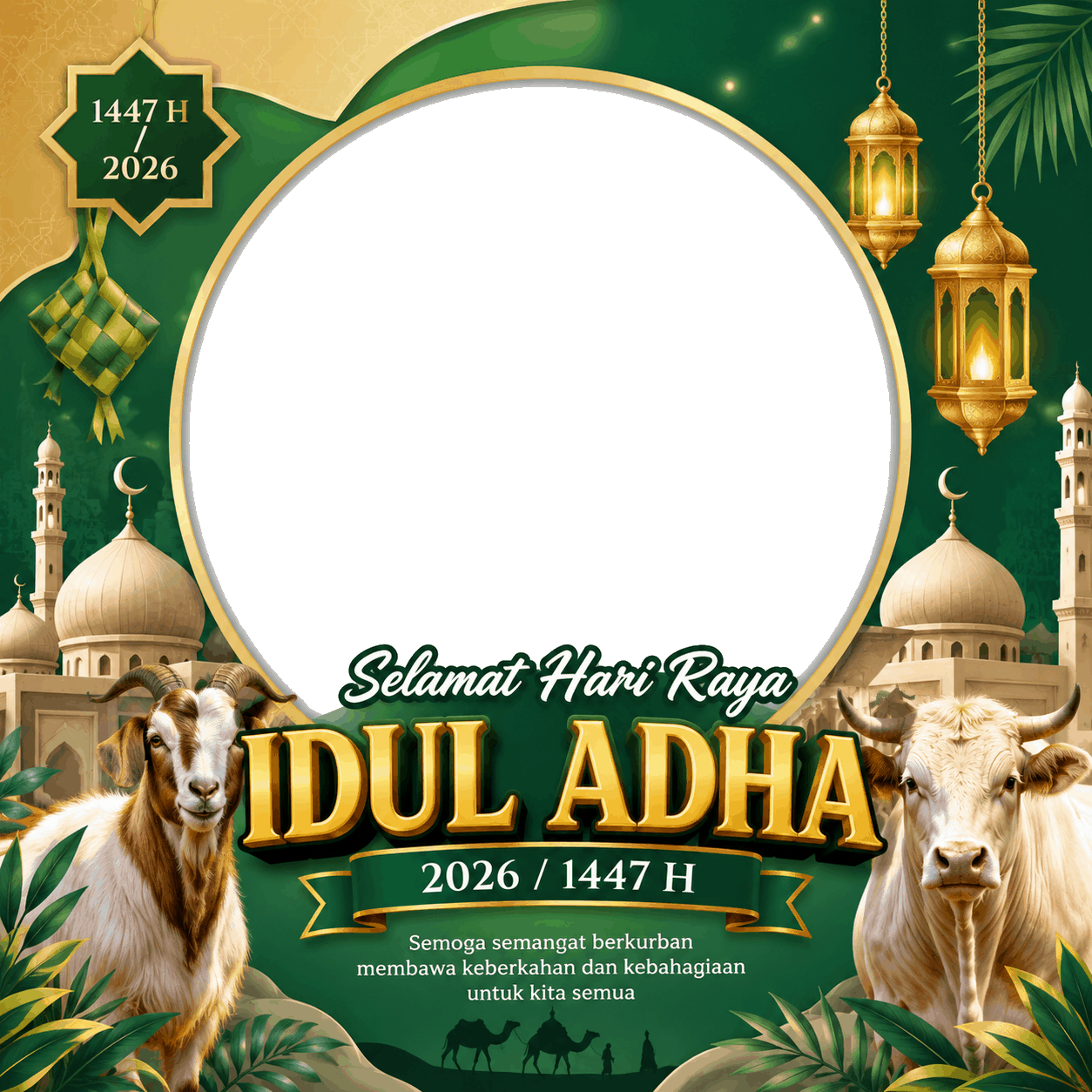 Twibbon Idul Adha 2026 desain 2 HD