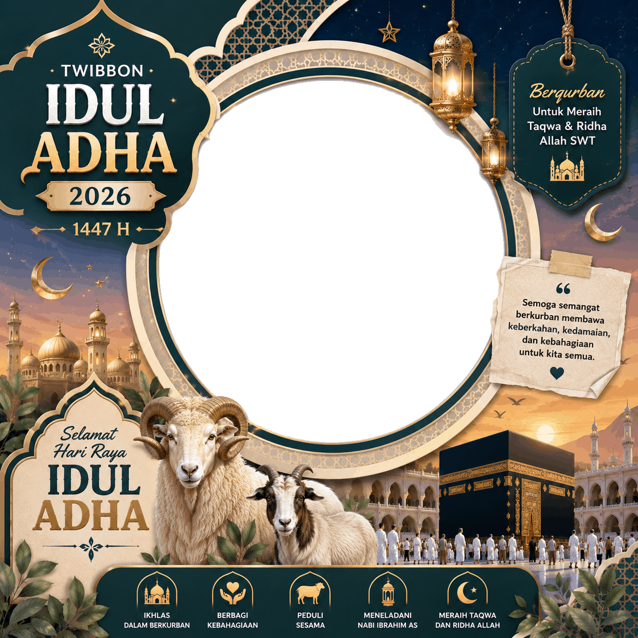 Twibbon Idul Adha 2026 desain 4 HD