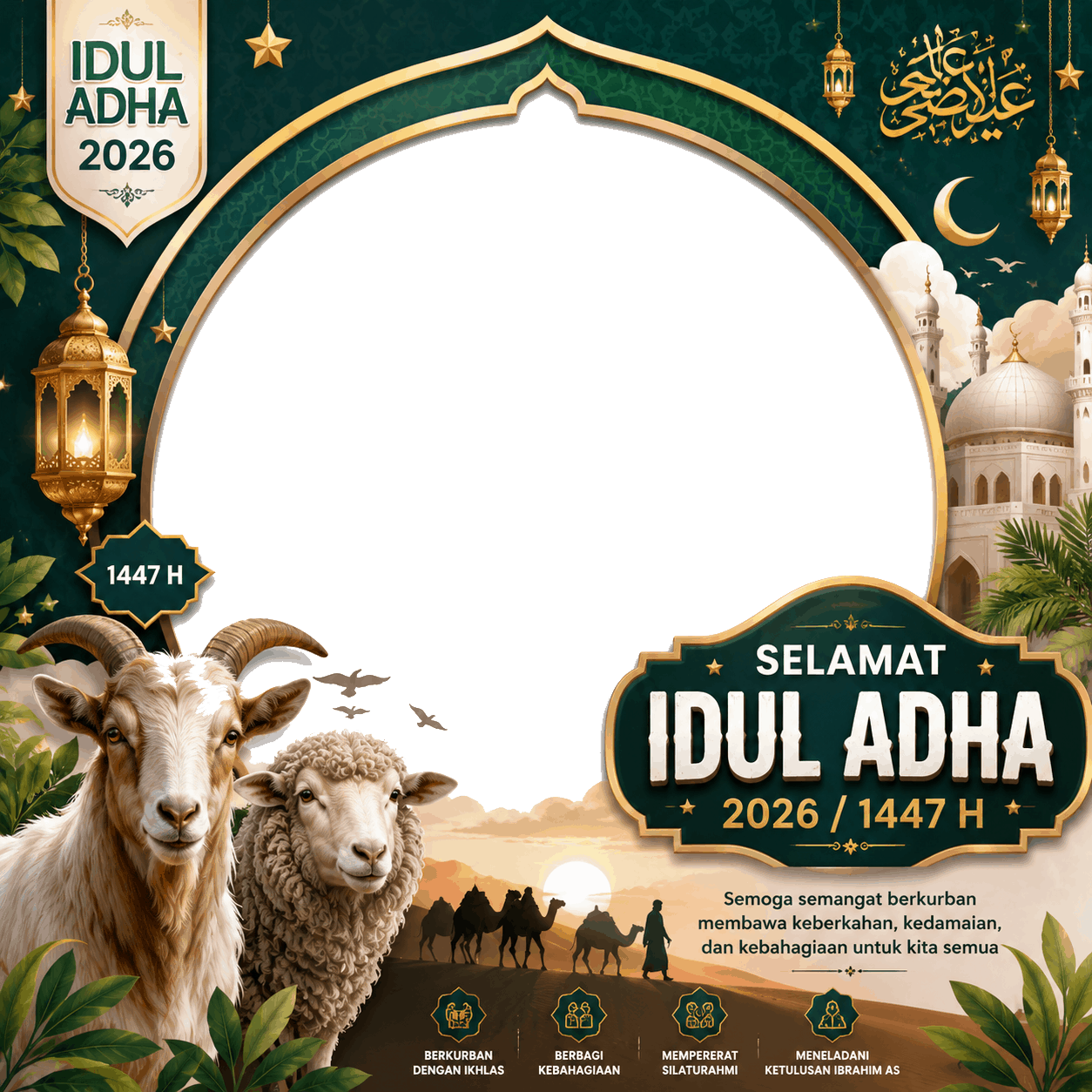 Twibbon Idul Adha 2026 desain 9 HD