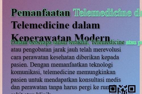 Pemanfaatan Telemedicine
