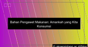 Bahan Pengawet