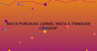 Biaya Publikasi Jurnal Sinta 4