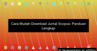 Cara Download Jurnal Scopus