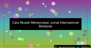 cara mencari jurnal internasional bereputasi
