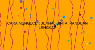 Cara Mengecek Jurnal Sinta Panduan