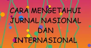 Cara Mengetahui Jurnal Nasional Dan