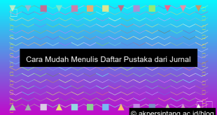 Cara Menulis Daftar Pustaka Dari Jurnal Online