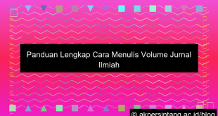 grafik cara menulis volume jurnal