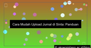 cara upload jurnal di sinta