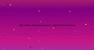 Cari Jurnal Pendidikan Sinta 3