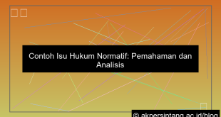 contoh isu hukum normatif