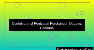 contoh jurnal penjualan perusahaan dagang
