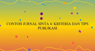 Contoh Jurnal Sinta 4 Kriteria