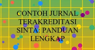 Contoh Jurnal Terakreditasi Sinta Panduan