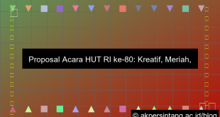 Contoh Proposal Acara Hut Ri Ke 80
