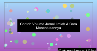 contoh volume jurnal