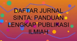 Daftar Jurnal Sinta Panduan Lengkap