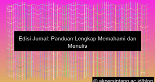 edisi jurnal adalah