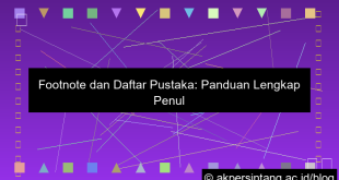 footnote dan daftar pustaka