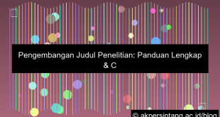 judul penelitian pengembangan