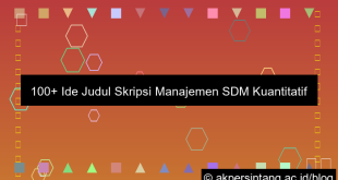 judul skripsi manajemen sdm kuantitatif