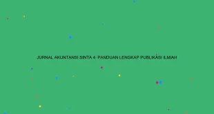 Jurnal Akuntansi Sinta 4 Panduan