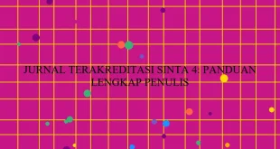 Jurnal Terakreditasi Sinta 4 Panduan