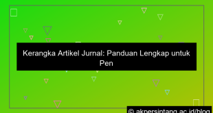 kerangka artikel jurnal