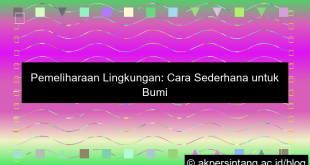 Pemeliharaan Lingkungan