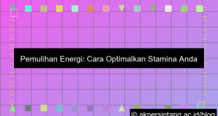 Pemulihan Energi
