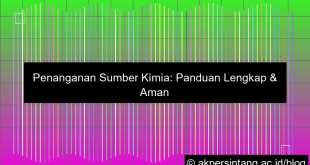 Penanganan Sumber Kimia