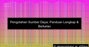 Pengolahan Sumber Daya
