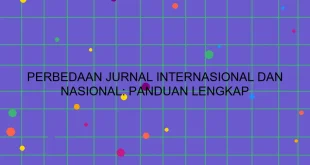 Perbedaan Jurnal Internasional Dan Nasional