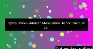 syarat masuk jurusan manajemen bisnis