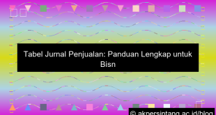 Tabel Jurnal Penjualan