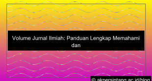 Volume Jurnal Adalah