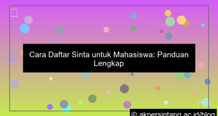 cara daftar sinta untuk mahasiswa
