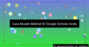 cara melihat id google scholar