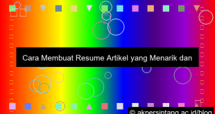 cara membuat resume artikel
