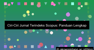 ciri ciri jurnal terindeks scopus