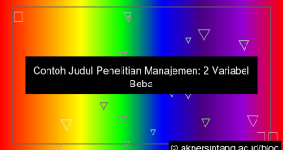 contoh judul penelitian dengan 2 variabel bebas dan 1 variabel terikat bidang manajemen