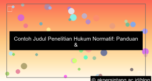 contoh judul penelitian hukum normatif