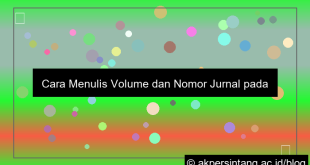 penulisan volume dan nomor jurnal pada daftar pustaka