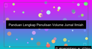 penulisan volume jurnal