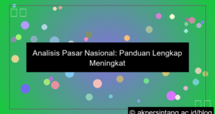 Analisis Pasar Nasional